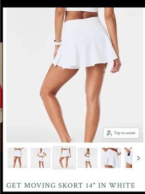 SPANX get moving White tennis pickleball Skirt 1x